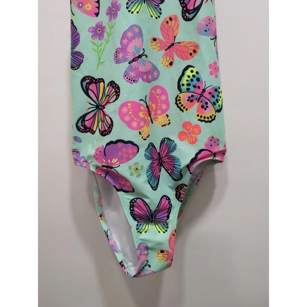The Children's Place Girls Swimsuit Bathingsuit Size 10-12y Butterflies
